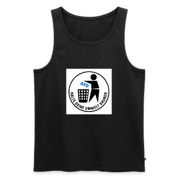 halte deine umwelt sauber - Männer Premium Bio Tank Top - Schwarz - Vorne - AI Model Male 178 light (178cm)