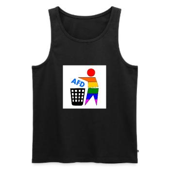 halte deine umwelt sauber - fck afd - Männer Premium Bio Tank Top - Schwarz - Vorne - Michal (187cm)