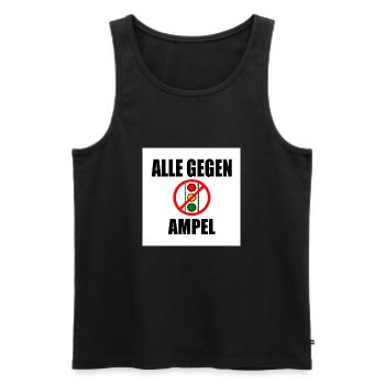 Alle gegen ampel - Männer Premium Bio Tank Top - Schwarz - Vorne - AI Model Male 178 light (178cm)