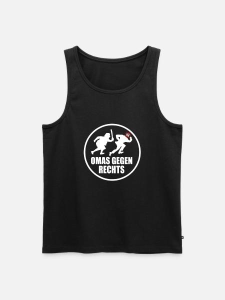 Omas gegen rechts - Männer Premium Bio Tank Top - Schwarz