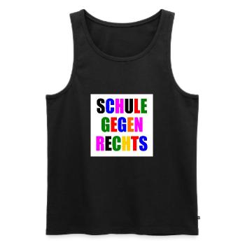 Schule gegen rechts - Männer Premium Bio Tank Top - Schwarz - Vorne - Michal (187cm)