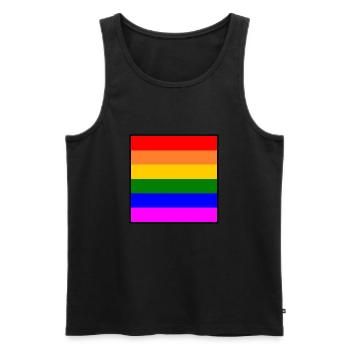 Regenbogenfahne regenbogen lgbt flagge - Männer Premium Bio Tank Top - Schwarz - Vorne - AI Model Male 178 light (178cm)