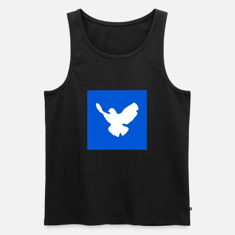 Peace Friedenstaube - Männer Premium Bio Tank Top - Schwarz