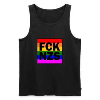 Fck nzs - Men's Premium Organic Tank Top - black - Front - AI Model Male 178 light (178cm)