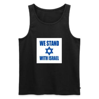 We stand with israel - Débardeur bio Premium Homme - noir - Devant - AI Model Male 178 light (178cm)