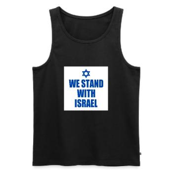 We stand with israel - Débardeur bio Premium Homme - noir - Devant - AI Model Male 178 light (178cm)