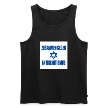 zusammen gegen antisemitismus - Männer Premium Bio Tank Top - Schwarz - Vorne - Michal (187cm)