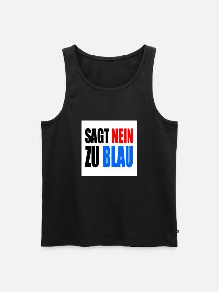 dit non au bleu - Débardeur bio Premium Homme - noir