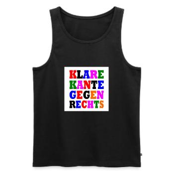 klare kante gegen rechts - Männer Premium Bio Tank Top - Schwarz - Vorne - AI Model Male 178 light (178cm)