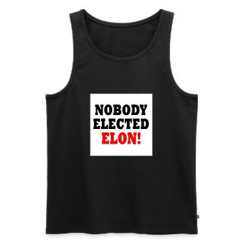 nobody elected elon - Männer Premium Bio Tank Top - Schwarz - Vorne - AI Model Male 178 light (178cm)