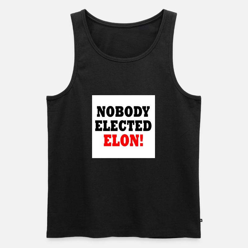 nobody elected elon - Männer Premium Bio Tank Top - Schwarz