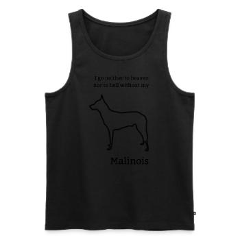 Pour les fans de Malinoi ! - Débardeur bio Premium Homme - noir - Devant - Michal (187cm)