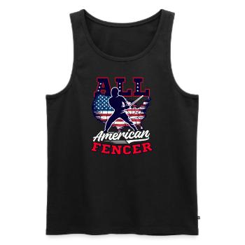 Fechten All American Fencer - Männer Premium Bio Tank Top - Schwarz - Vorne - Michal (187cm)