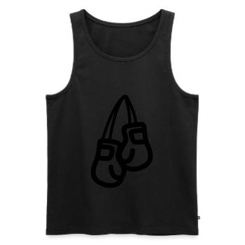 Symbole des gants de boxe - Débardeur bio Premium Homme - noir - Devant - Michal (187cm)