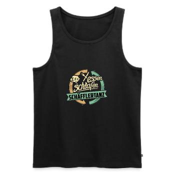 Essen - Schlafen - Schäfflertanz tanzen - - Männer Premium Bio Tank Top - Schwarz - Vorne - Michal (187cm)