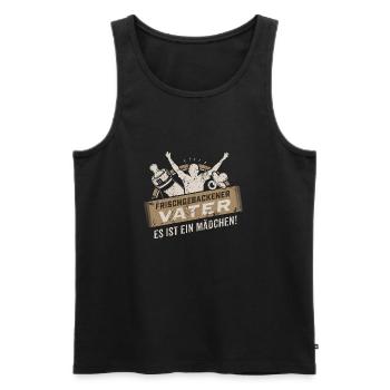 Frischgebackener Vater Mädchen Farset 2 - Geschenk - Männer Premium Bio Tank Top - Schwarz - Vorne - Michal (187cm)