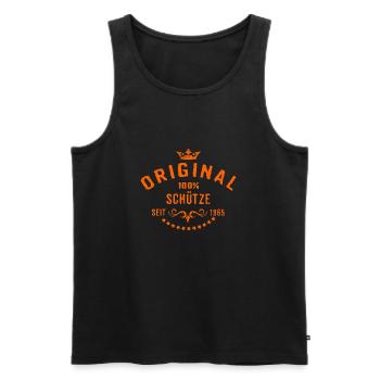 Sternzeichen 100 Prozent Schütze Geburtsjahr 1965 - Männer Premium Bio Tank Top - Schwarz - Vorne - Michal (187cm)