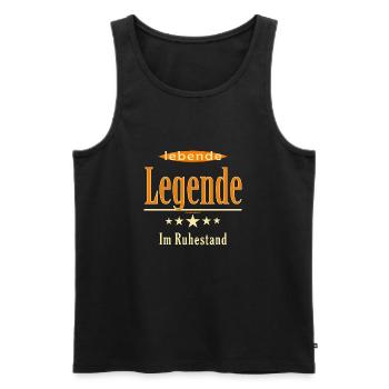 BD - lebende Legende im Ruhestand - 5 Sterne - Männer Premium Bio Tank Top - Schwarz - Vorne - Michal (187cm)