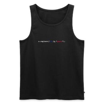 replace war with peace - Männer Premium Bio Tank Top - Schwarz - Vorne - AI Model Male 178 light (178cm)
