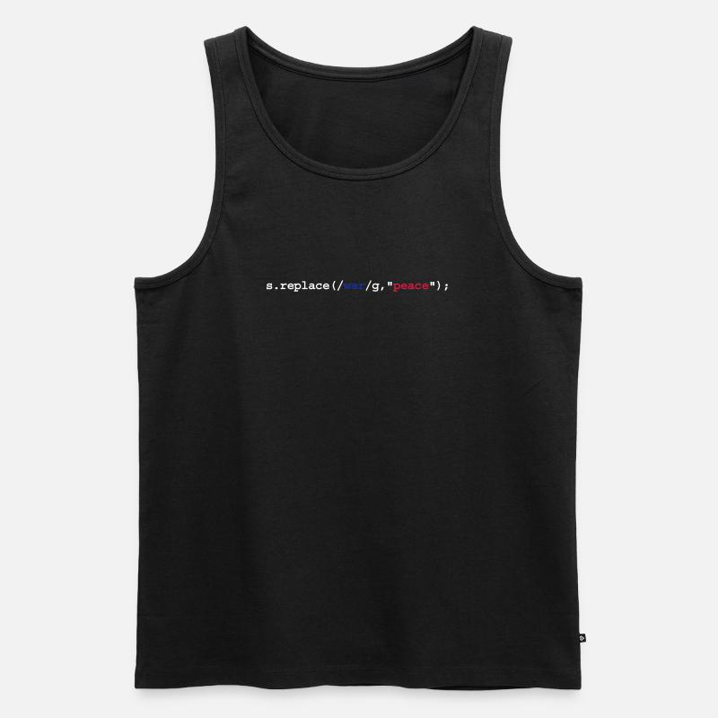 replace war with peace - Männer Premium Bio Tank Top - undefined