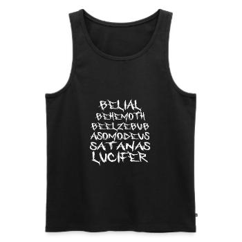 Satan Luzifer | Gothic Grunge Okkulte Ästhetik - Männer Premium Bio Tank Top - Schwarz - Vorne - AI Model Male 178 light (178cm)