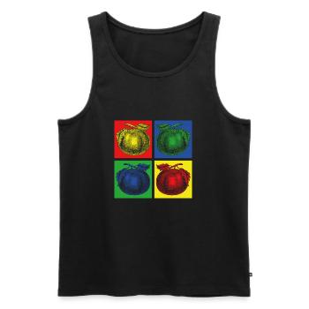 Tomato gardening - Men's Premium Organic Tank Top - black - Front - AI Model Male 178 light (178cm)