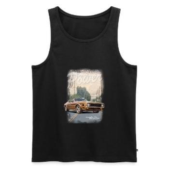 FoMu 2019 Shirt 173 ohne Markenlogo - Männer Premium Bio Tank Top - Schwarz - Vorne - AI Model Male 178 light (178cm)