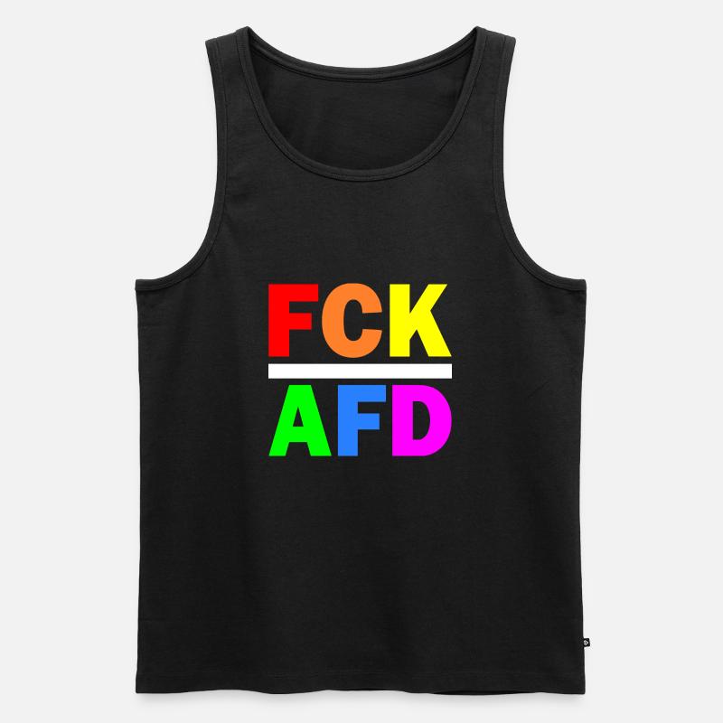 Fck afd - Männer Premium Bio Tank Top - Schwarz