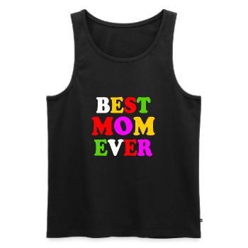 Best mom ever - Débardeur bio Premium Homme - noir - Devant - AI Model Male 178 light (178cm)