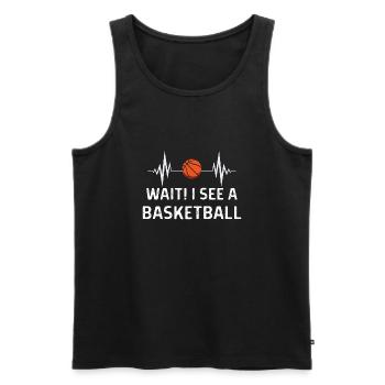 Basketball Spieler Basketballer Sprüche Geschenk - Männer Premium Bio Tank Top - Schwarz - Vorne - Michal (187cm)
