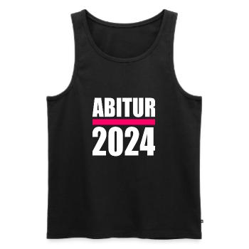 Abitur 2024 - Männer Premium Bio Tank Top - Schwarz - Vorne - Michal (187cm)
