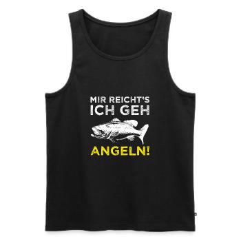 Angeln Fischen Angler Fischer lustiger Spruch - Männer Premium Bio Tank Top - Schwarz - Vorne - Michal (187cm)