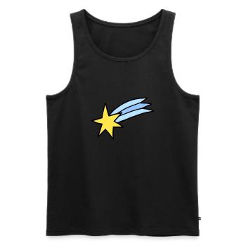 Sternschnuppe Motiv Design Selbst Gestalten Gesche - Männer Premium Bio Tank Top - Schwarz - Vorne - Michal (187cm)