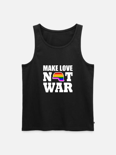 Make love not war - Men's Premium Organic Tank Top - black