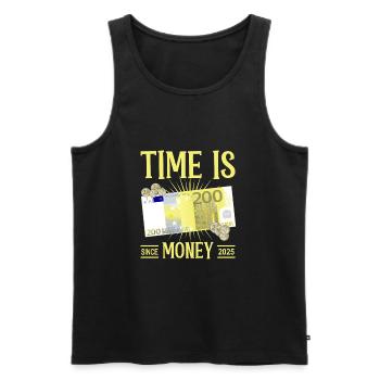 Zeit ist Geld - Männer Premium Bio Tank Top - Schwarz - Vorne - Michal (187cm)