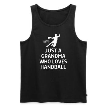Handball Handballer Spruch Geschenk - Männer Premium Bio Tank Top - Schwarz - Vorne - Michal (187cm)