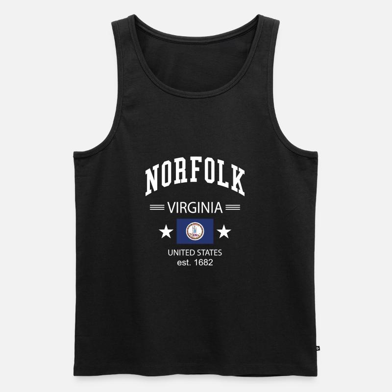 Norfolk - Männer Premium Bio Tank Top - Schwarz