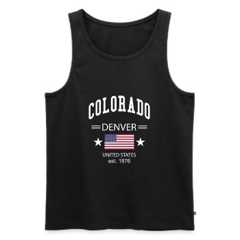 Colorado - Débardeur bio Premium Homme - noir - Devant - Michal (187cm)