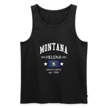 Montana - Débardeur bio Premium Homme - noir - Devant - AI Model Male 178 light (178cm)