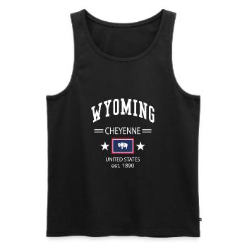 Wyoming - Men's Premium Organic Tank Top - black - Front - Michal (187cm)