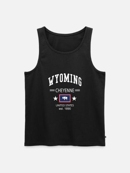 Wyoming - Men's Premium Organic Tank Top - black