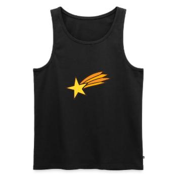 Sternschnuppe Motiv Design Selbst Gestalten Gesche - Männer Premium Bio Tank Top - Schwarz - Vorne - Michal (187cm)
