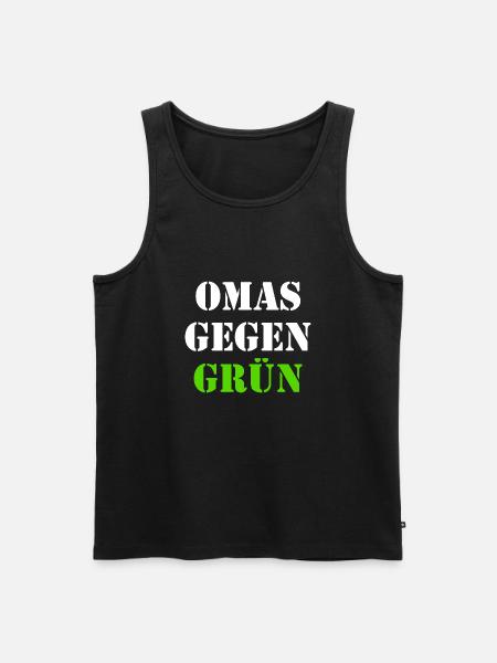 Omas gegen grün - Männer Premium Bio Tank Top - Schwarz