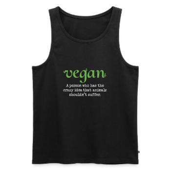 Crazy idea - Männer Premium Bio Tank Top - Schwarz - Vorne - Michal (187cm)