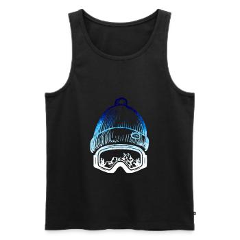 SKI Winter Sports Beanie - blue Snow Edition *** - Men's Premium Organic Tank Top - black - Front - AI Model Male 178 light (178cm)