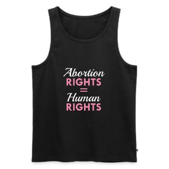 Abtreibungsrechte Gleiche Menschenrechte - Männer Premium Bio Tank Top - Schwarz - Vorne - AI Model Male 178 light (178cm)