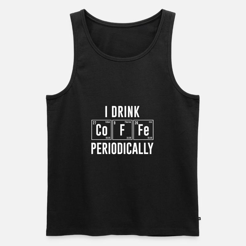 Ich trinke regelmäßig Kaffee - Männer Premium Bio Tank Top - Schwarz