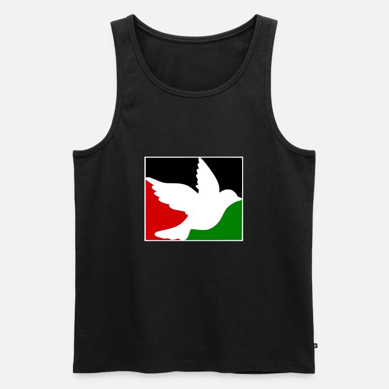 Free palestine - Männer Premium Bio Tank Top - Schwarz