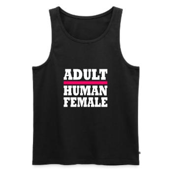 adult human female - Débardeur bio Premium Homme - noir - Devant - Michal (187cm)