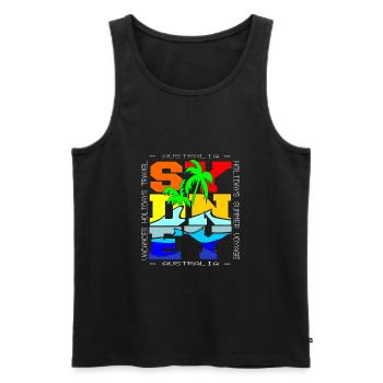sydney australia - Men's Premium Organic Tank Top - black - Front - Michal (187cm)